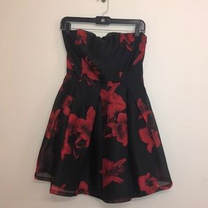 Black & Red Floral Dress